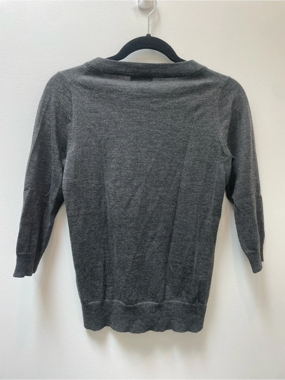 J. Crew Charcoal Gray 100% Merino Wool Sweater Size XS